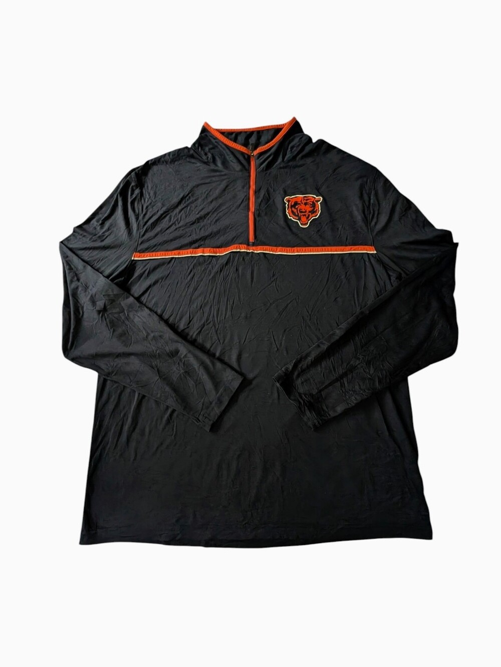 Chicago Bears NFL Team Apparel 1/4 Zip Pullover Lightweight Sweater Men's Sz XL